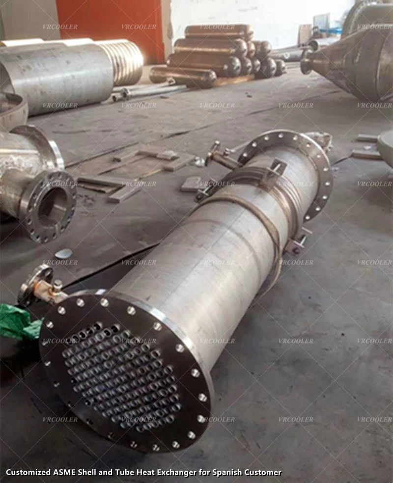 Customized ASME Shell and Tube Heat Exchanger for Spanish Customer Customized ASME Shell and Tube Heat Exchanger for Spanish Customer