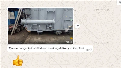 Il-Klijent Irċieva Skambjatur tas-Sħana-u-tubu Manifatturat Minn VRCOOLER